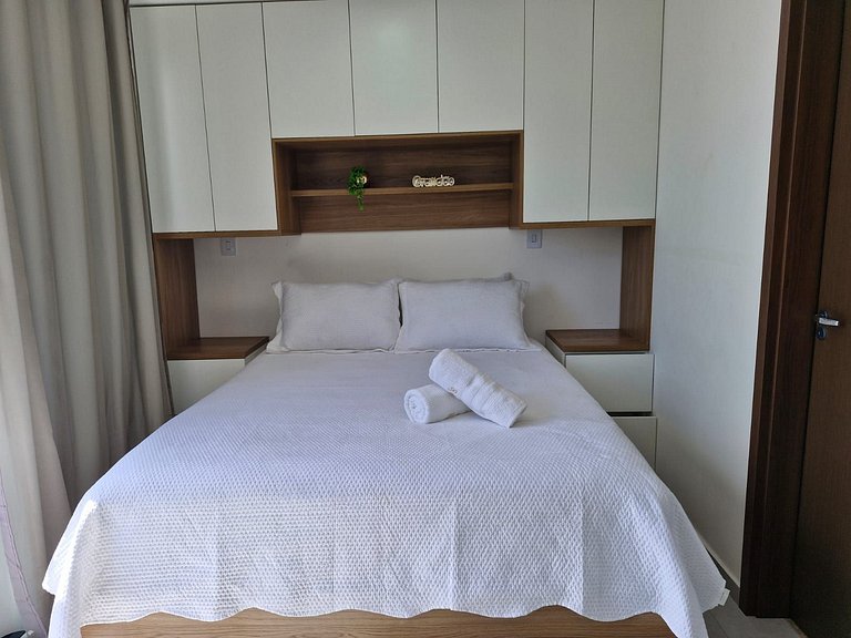 Flat Praia do Bessa com Varanda e vista mar