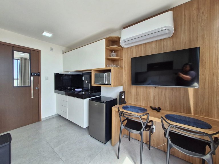 Flat Praia do Bessa com Varanda e vista mar