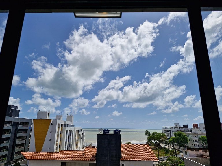 Flat Praia do Bessa com Varanda e vista mar