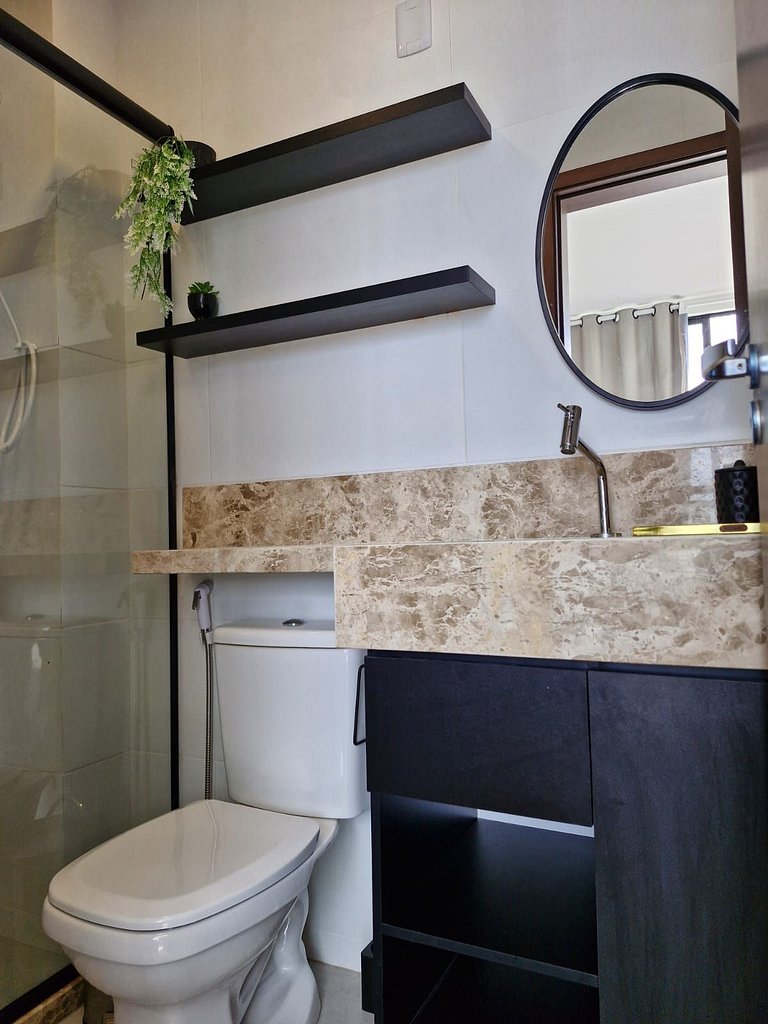 Flat Praia do Bessa com Varanda e vista mar