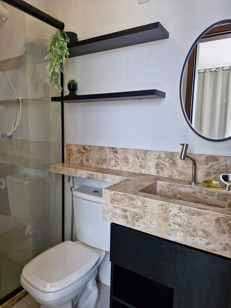 Flat Praia do Bessa com Varanda e vista mar